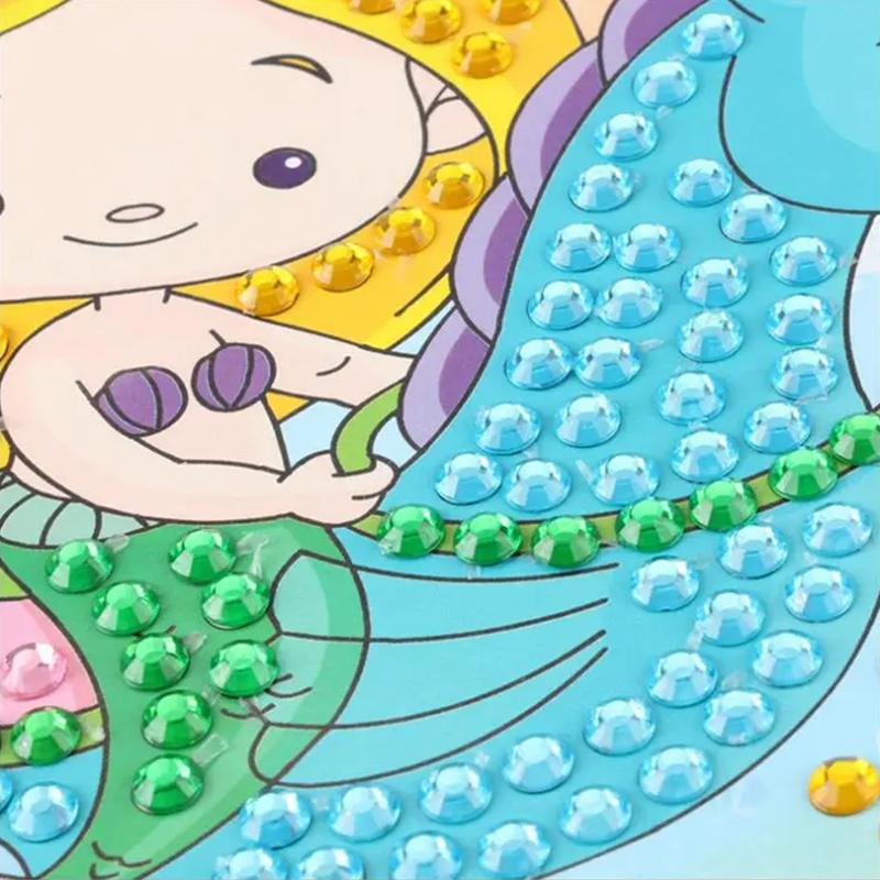 5~20 יחידות מדבקות יהלומים DIY לילדים מדבקות לילדים מתנה ציור פסיפס קריסטל ידני צעצועי פאזל צבע אקראי TMZ