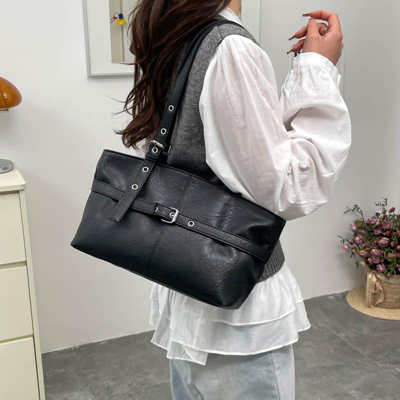 Single Shoulder Bag, Hand-held Vintage Trendy Bag, Large Capacity Bag, Commuting Tote Bag