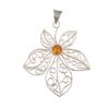 Natural Citrine Gemstone 925 Sterling Silver Jewelry Pendant 2.29"  With Chain CP-19-3