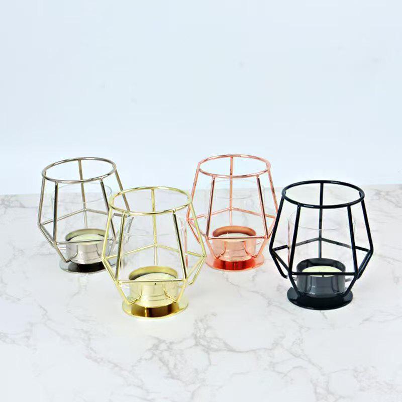 Luxury Cross-Border Iron Candle Holder for Romantic Dinner & Christmas Decoration