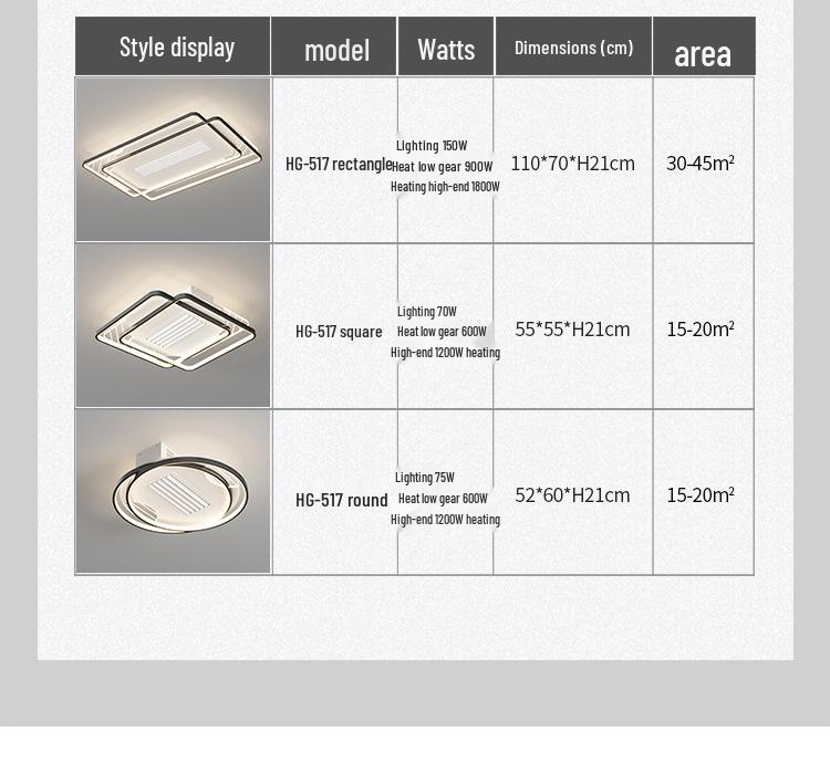 Modern Minimalist Leafless Ceiling Fan with Light - Large Airflow for Living Room & Bedroom