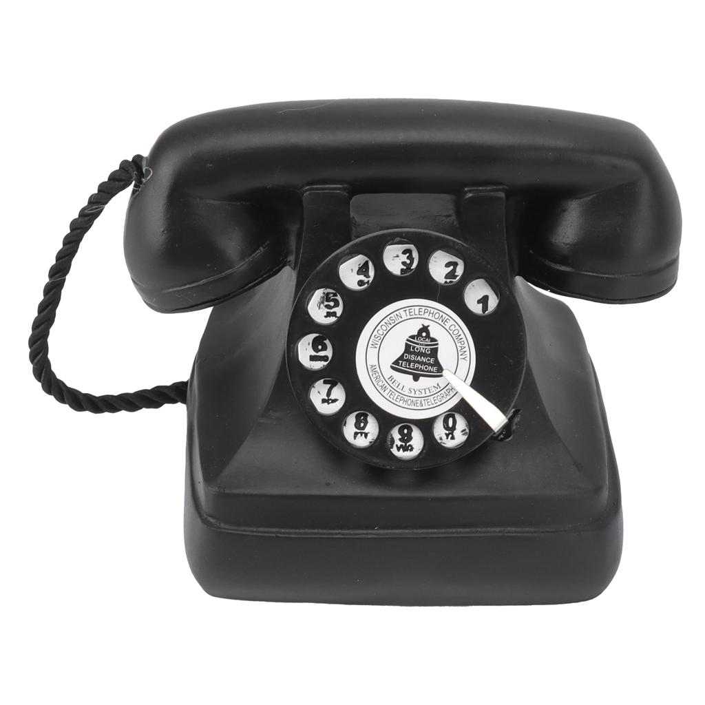 Large Retro Decorative Phone Model Resin Vintage Rotary Telephone Decor Statue Decoration for Cafe Bar Window Decor Type 13