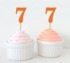Darling Souvenir| Number 7 Birthday Year Cupcake Toppers| Birthday  Anniversary Party Dessert Decorations - Pack Of