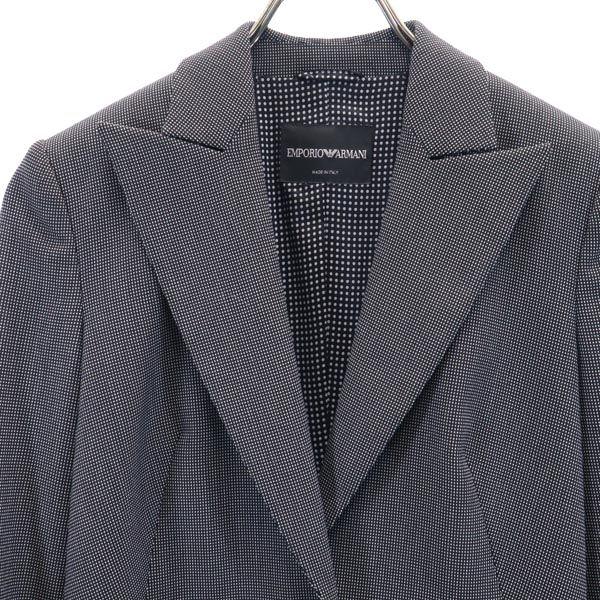 Emporio Armani Made In Italy Dot Tailored Jacket 36 Gray Women Used