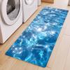 Summer Cool Sea Wave Floor Mat Living Room Bedroom Rug Kitchen Mat Vacation Home Rug Hallway Rug Non-Slip Ultra-Long Aisle Mat