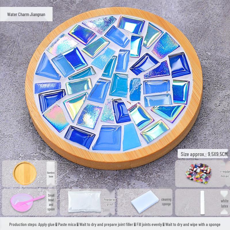 Mosaik Glimmer Bambu Underlägg & Grytunderlägg DIY-kit för Studenter & Barn