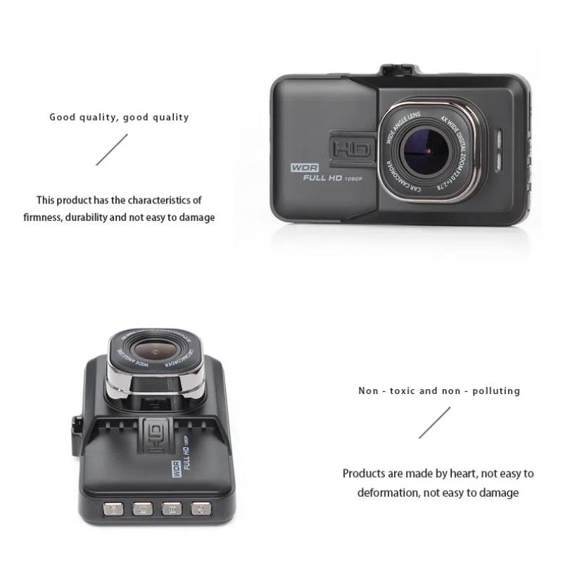 Dashcam with HD Night Vision, 170-degree Wide-angle Camera, Parking Monitoring Recorder