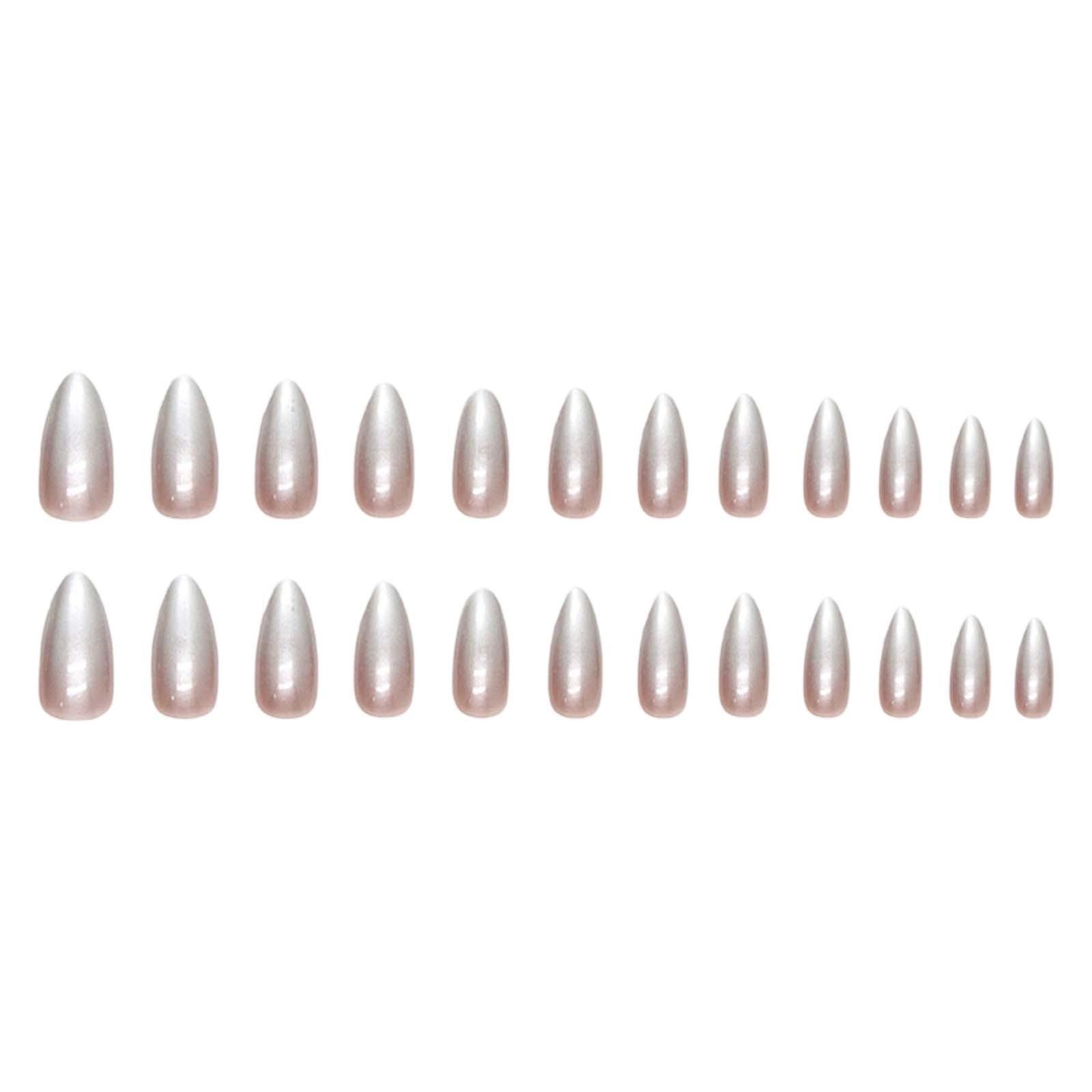 

24 шт. Накладные ногти, Носимые ногти, Ледяные прозрачные накладные ногти, 2 мл One Size