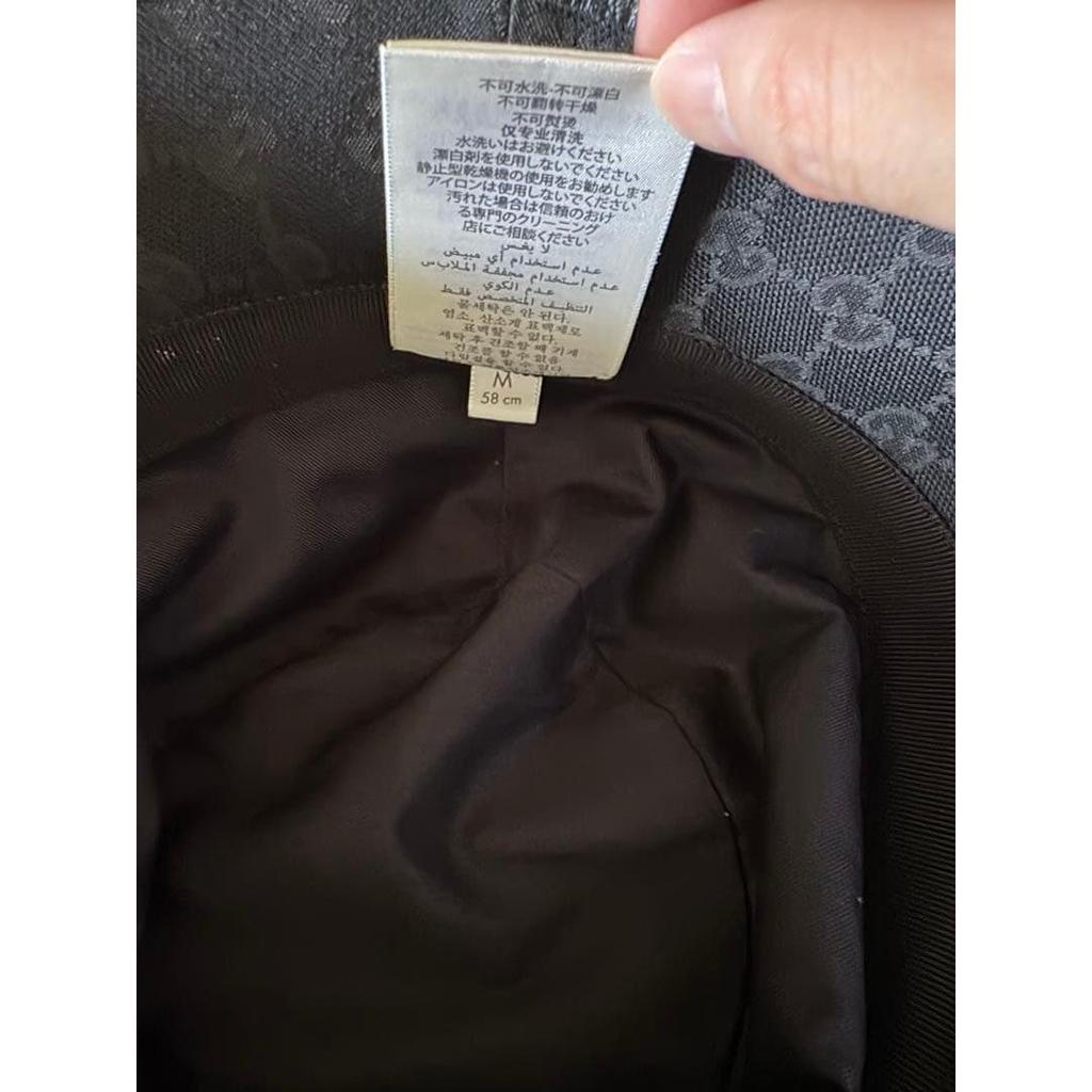 Used GUCCI GG pattern bucket hat black M