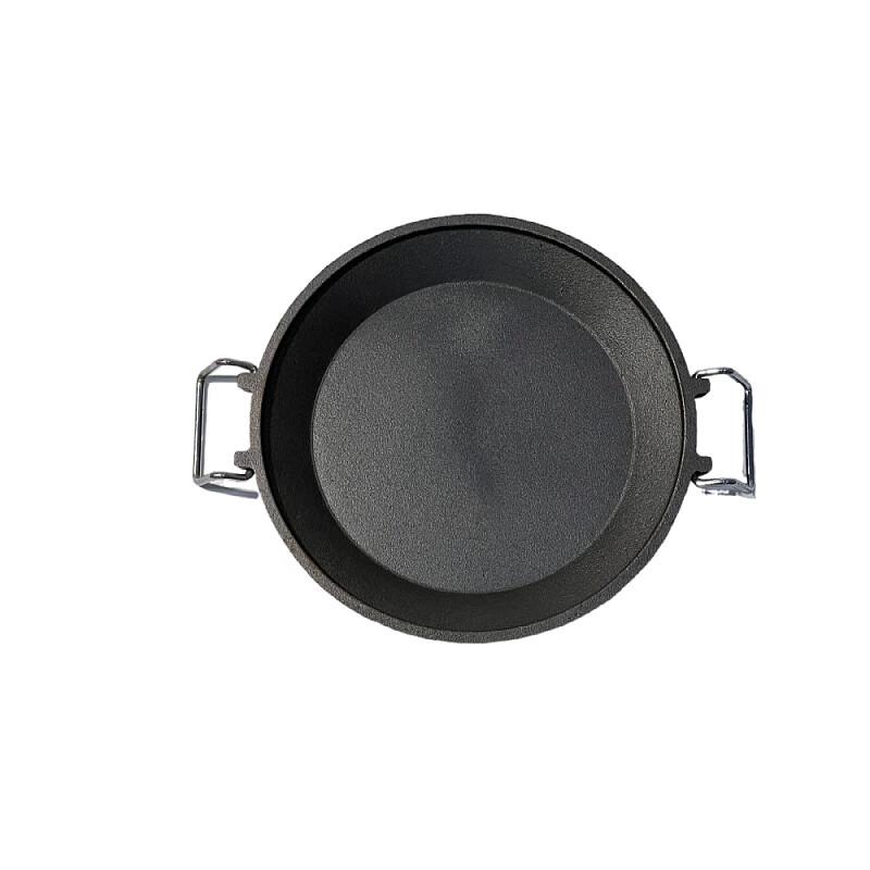 ZISIZ Commercial Cast Iron Round Griddle Set