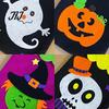 Lightweight Portable Gift Pouches Halloween Candy Bags, Non-Woven Trick or Treat Tote Bags with Handles, Festive Snack Storage Cute Black Cat Pumpkin