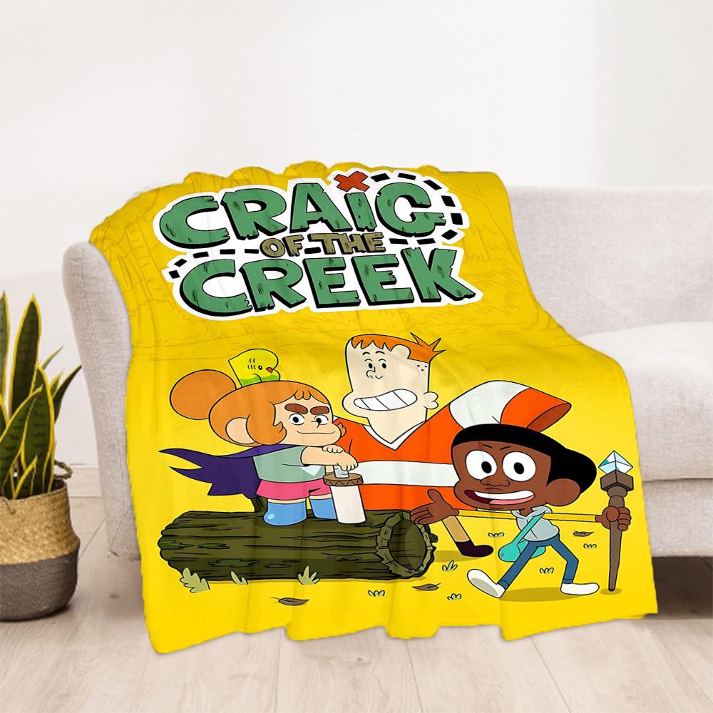 1pc Craig of the Creek Outdoor Blanket Lightweight Flannel, All-Season Use for Sofa, Bed, Travel, Camping, Living Room, Office, Couch047