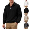 TikTok Men's Jacquard Polo Shirt: Casual Loose-Fit Hoodie with Lapel and Long Sleeves