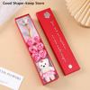 Creative Romantic Rose Valentines Day Mother Day Gift Plush Bear Artificial Flower Gift Box Soap Rose Flowers Wedding Home Decor