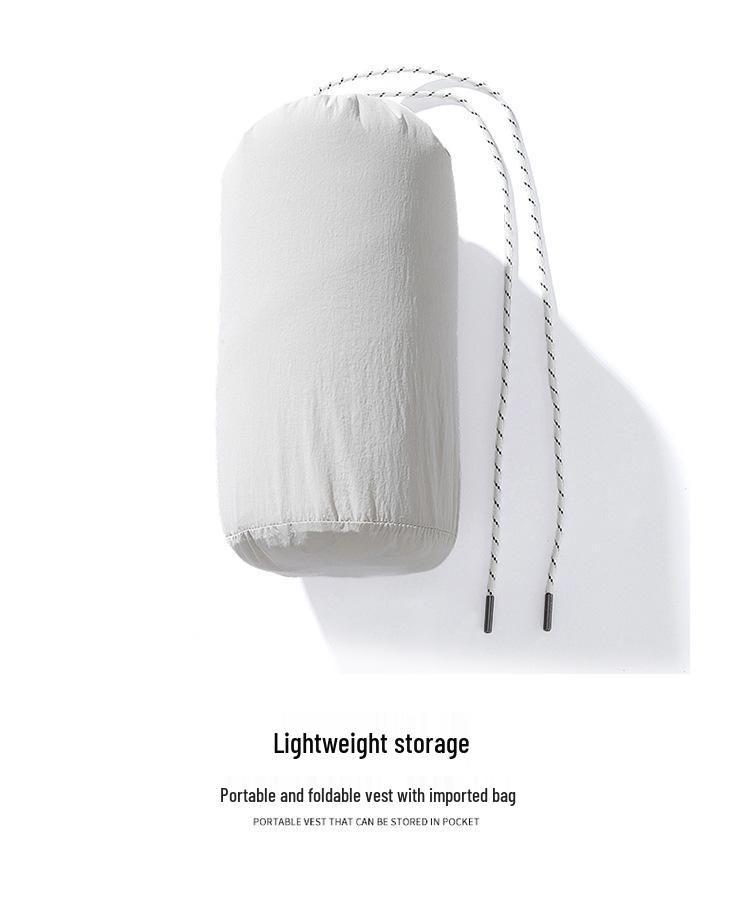 Lightweight Color Block Stand Collar Winter Warmth Vest with Zipper