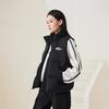 Li Ning Sports Trend Series Solid Color Loose Stand Collar Zipper Winter Versatile Casual Cold Resistant Down Vest Women vest Black AMRU124-2