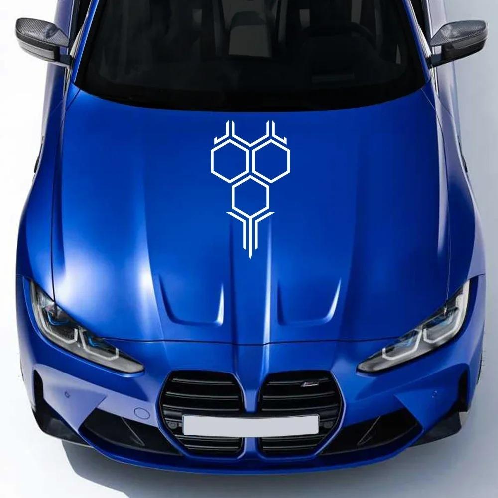 Honeycomb Decal Car Hood Bonnet Engine Sticker For F30 F10 E39 E90 E87 E46 F48 G30 X5 E60 G30 Sport Vinyl Film Decal Decor