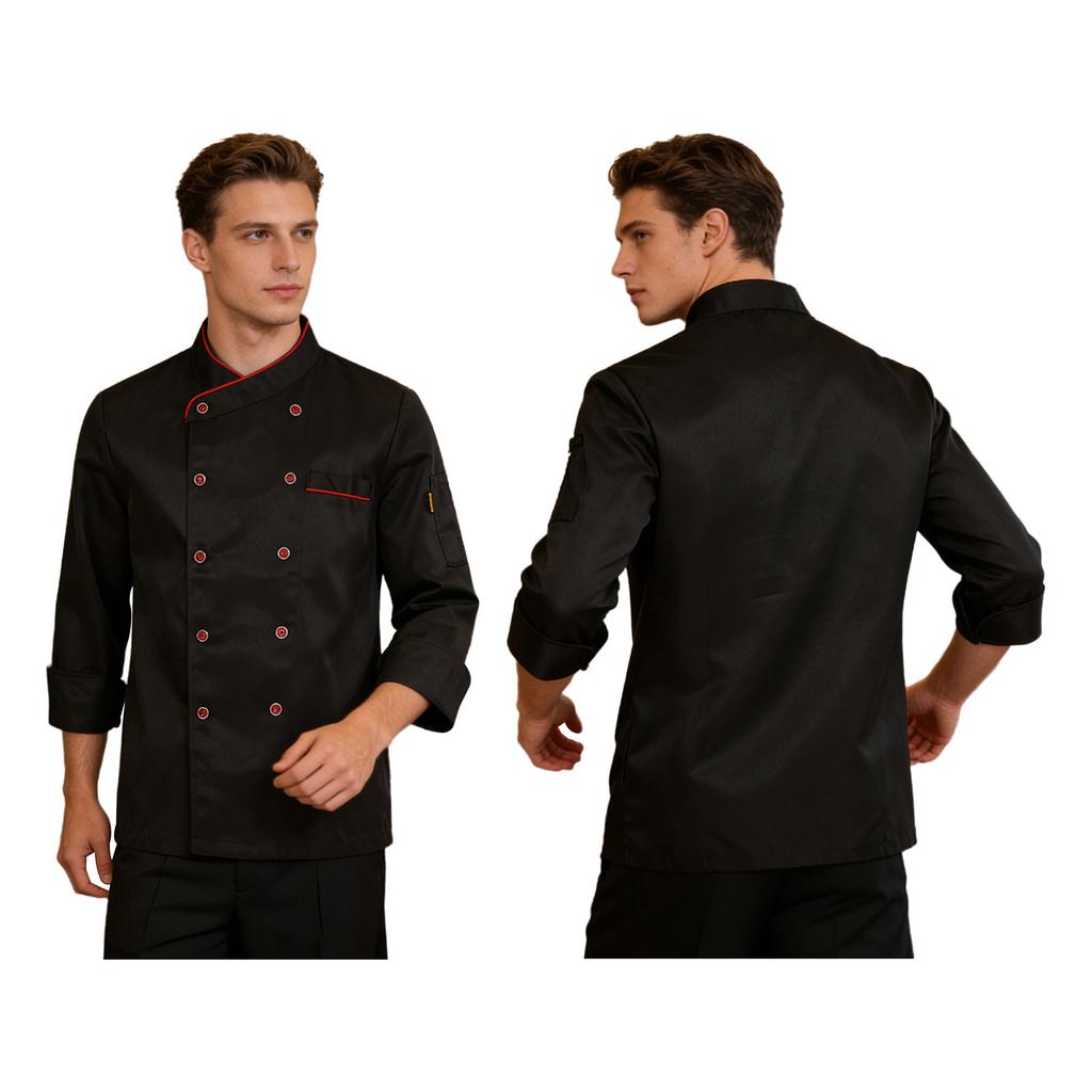 Kochjacke für Unisex, Hotel, Küche, Kantine, Kochmantel, Lebensmittelservice, Arbeitsuniform für Männer und Frauen