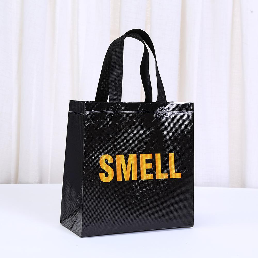 

StoBag Modern Black Gift Wrapping Bags Luxury Designer Bags Five Senses Theme Reusable Packaging Bags for Sweets Party Favor 12pcs&22x11x23cm