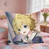 Mika Genshin Game Cushion Cover Short Plush Pillow Case Room Sofa Cushion Covers Home Decor Funda
