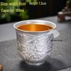 Chaxun Ceramic Gilded Silver Teacup with 999 Silver Liner
