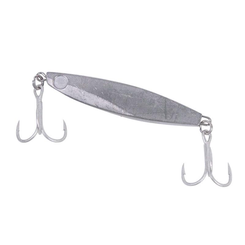 Far shore anchor fish Luya iron plate IMA hair embryo counterweight double blood tank three hooks freshwater anchor fish bait (as the picture,14g)