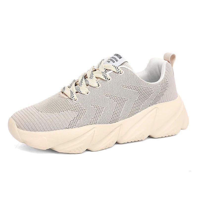 

Casual Breathable Sneakers Men Women Outdoor Runing Shoes Big Size 46 Lightweight Comfortable Fabric Sports Shoes for Men 46 бежевый