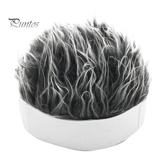 Men Retro Short Wig Headband Hip Hop Hooligan Cap Beanie Cosplay Fake Hair Hat