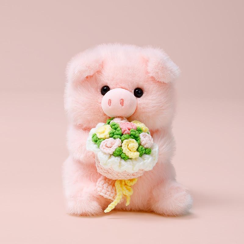 Kara Fox Cat Plush Toy With Flower Holder For Kids Room Decor And Giftgiving