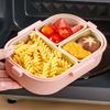 WORTHBUY Detachable Divided Plastic Lunch Box For Kids Students Microwave Heatable Portable Sealed Fruit Salad Food Container