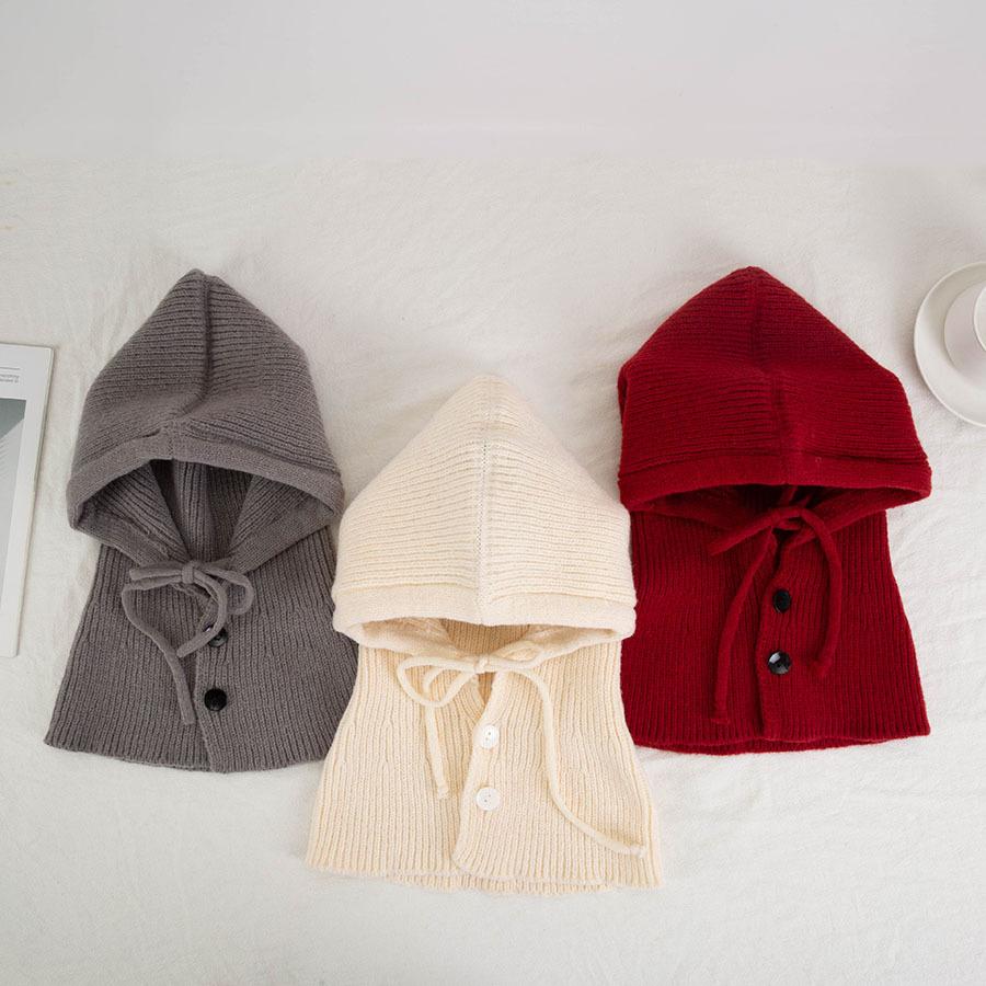 Korean Balaclava Hat Integrated Outdoor Warm Ear Protection Wool Knitted Hat Women's Autumn and Winter Hat Scarf