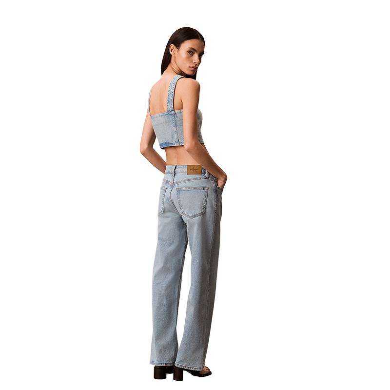 Calvin Klein Jeans American Trendy Button Front Cotton Denim Vest Women tops 47G728G
