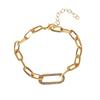 New Luxury Fashion Geometric Square Zircon Bracelet for Women High Quality Exquisite Hip Hop Rock Gold Color Bangle Jewelry Gift