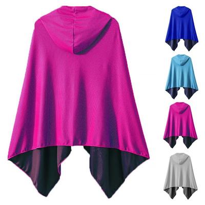 Kühltuch mit Kühl-Cool-Hitze-Kapuze UV-Schutz UV-Schutz-Kapuze, Poncho, Umhang, Sommer, Schnelltrocknend, Leicht, Saugfähig, Linderung,