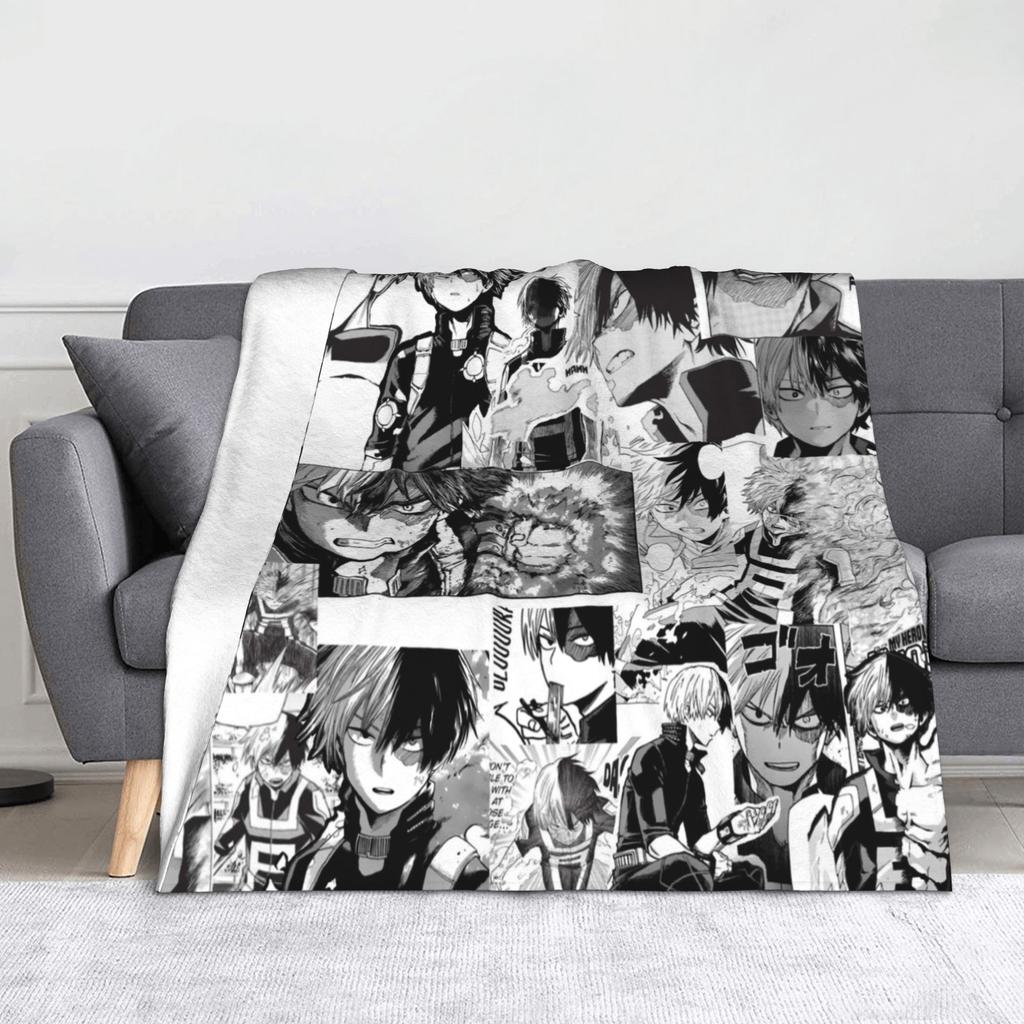 Tamaki Amajiki Collage My Hero Academia Blankets Flannel  Winter  Multi-function Warm Throw Blankets for Sofa Bedroom Quilt
