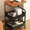 3 Tiered Metal Rolling Storage Cart With Lockable Wheels For Kitchen Bathroom Office Home Organization And Space Saving