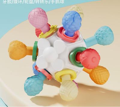 Silicone Teething Toy Baby Teether Sensory Development Soft Safe Non-Toxic Infant Teething Stick with Multiple Textures for Early Oral Care