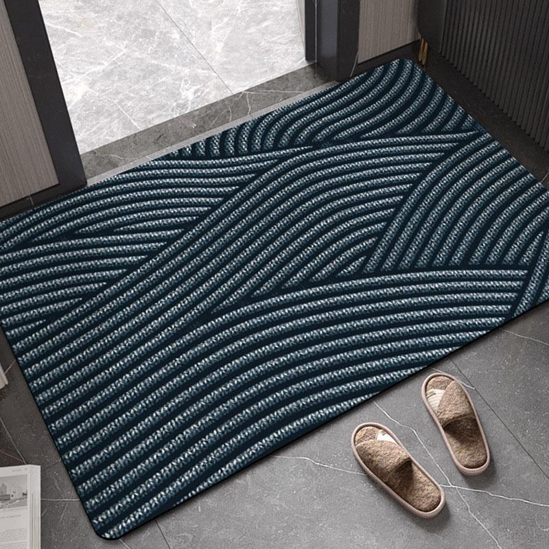 Waterproof Entrance Doormat Anti Slip Indoor Outdoor Carpet PVC Anti Slip Door Mat Durable Foot Rug Grey Black Can Be Cut