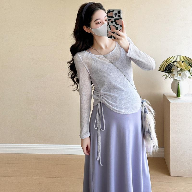 2026 Spring Korean Fashion Camisole Dress & Sun Protection Cardigan Slimming Set XL