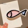 Acrylic Hairpin 4Pcs Girl Macaron Color Ocean Fish Shape Colorful Bone Hair Clip Clips Smooth Rounded Edges Daily Styling Accessory Playful Design