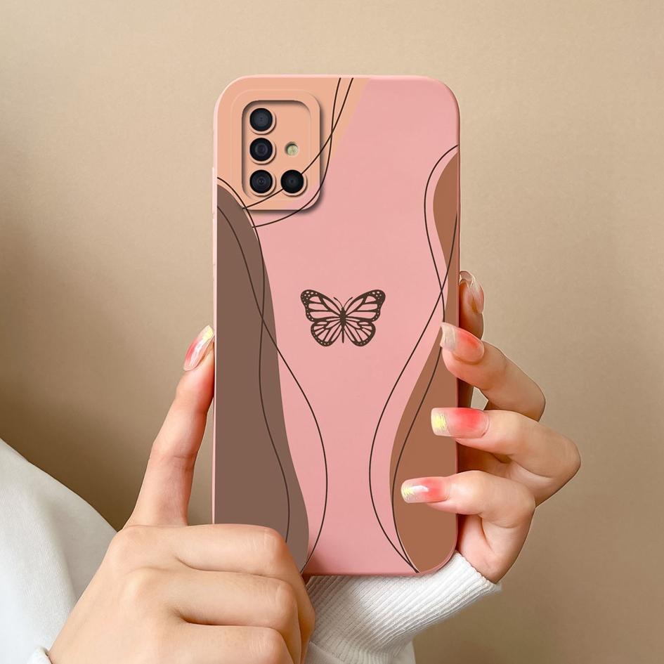 Phone Case For Samsung A51 A71 A 51 Cover Fashion Design Shockproof Matte Liquid Silicone Soft Bumper For Galaxy A 71 A31 Fundas