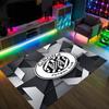 Girona FC Design Crystal Velvet Carpet Cozy Non?Slip Printed Rug For Bedroom Living Room Entrance