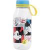 Tataway Gourde transparente Disney Ecozen pour enfant en tritan Mickey Mouse 460 ml avec bouchon et anse en silicone