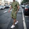 Two-Piece T-shirt Sets Camo Camouflage Faith Black Cross 3d Print T-shirt+Shorts 2Pcs Set Outdoor Suit Fitness Tee Pant Shorts SET