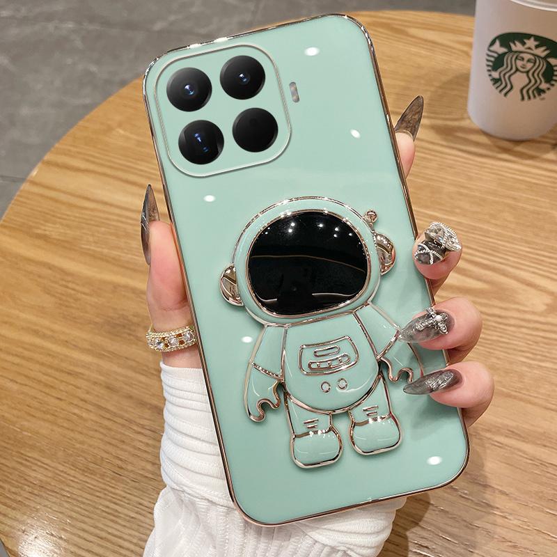 For Xiaomi 15T Pro Case Shining Astronaut Spaceman Bracket Holder Design soft plating For Xiaomi 15T Back cover