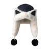 Lei Feng Hat Soft Plush Fox Ear Design Warm Imitation Rex Rabbit Fur Velvet Lined Adjustable Elastic Fit Riding Hat