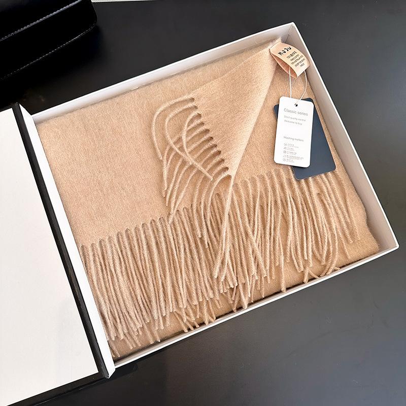 Wool Scarf Women's Winter Thickened High End New Camel Shawl Birthday New Year Gift
