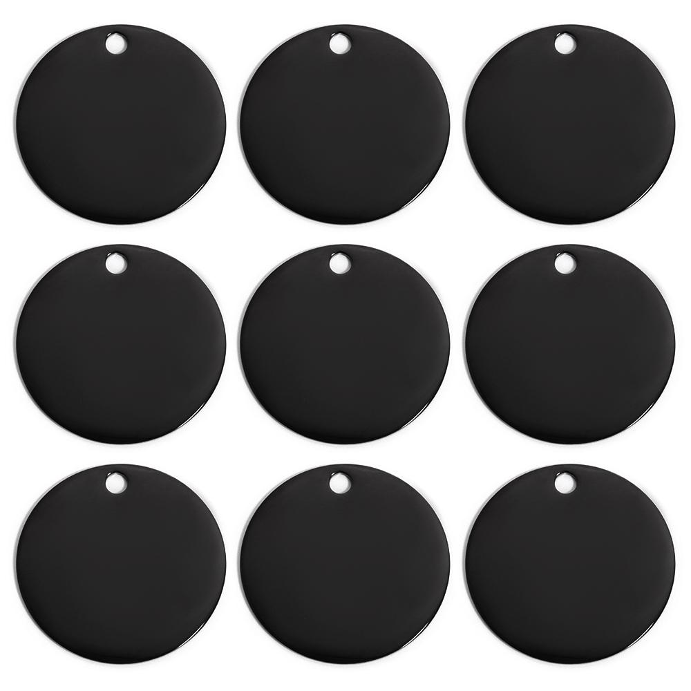 10-20pcs/lot Stainless Steel Blank Charms 6-40mm Round Engraved Pendant Tags for Jewelry Making DIY Necklace Bracelet Dog Tag