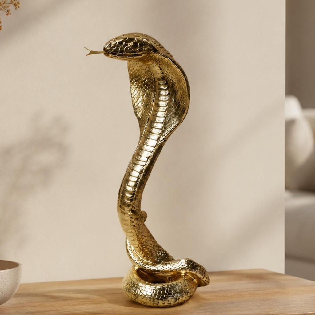 Harzstatue Goldfarben Reflektierend für Eingangsbereich, Büro