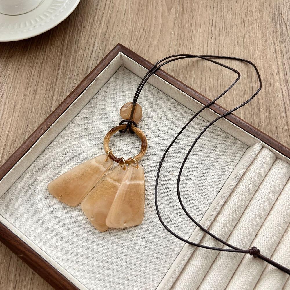 Long Sweater Chain Resin Clothing Pendant Vintage Pendant Necklace  Gifts